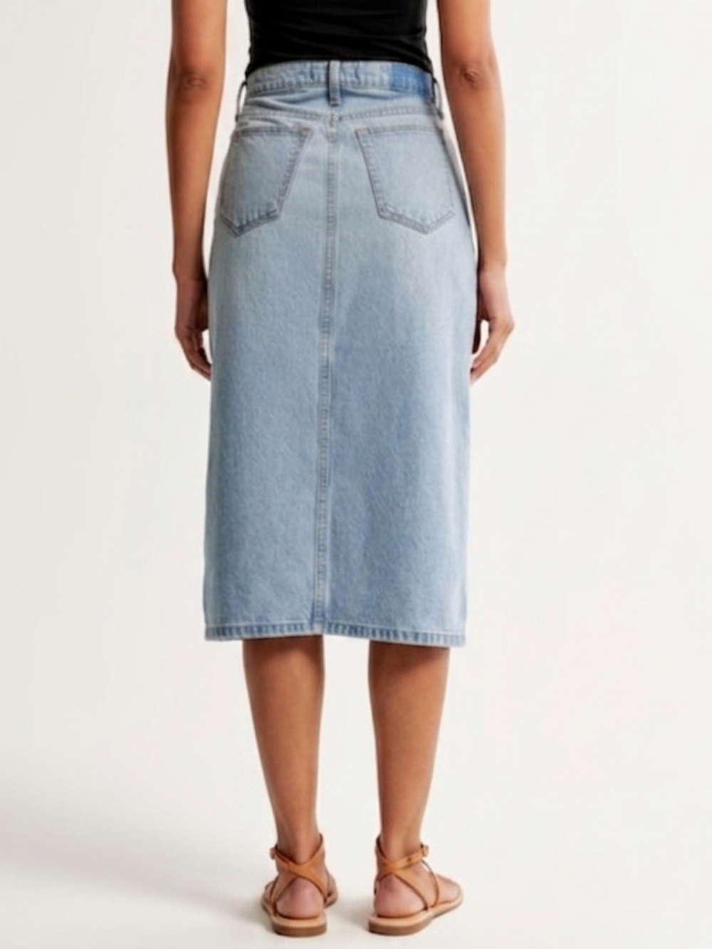 Abercrombie & Fitch Denim Midi Skirt size 31/12 Blue